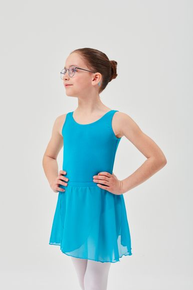 Ballettrock "Emily" in Wickeloptik mit Gummizug, petrol