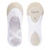 Ballet slippers made of linen "Robin" with leather cap, split leather sole, white 3