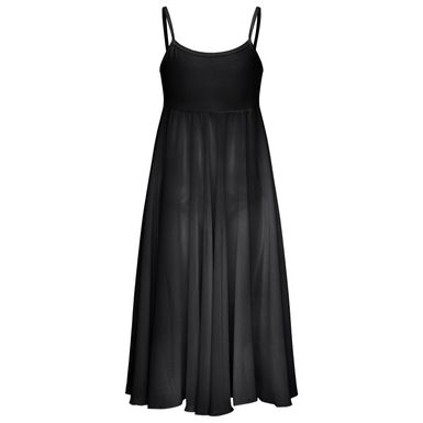 Träger Contemporary Kleid aus Chiffon in schwarz