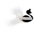Hair clip with swan, white - set of 2 3