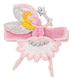 Hair clip with velvet cover and glitter fairy ballerina, pink / silver 1