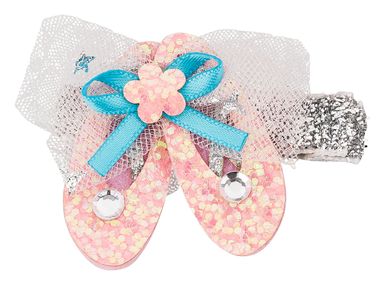 Hair clip with glitter ballet shoes - set of 2
