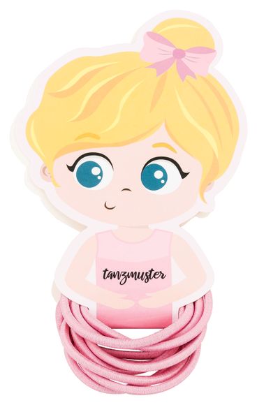 Zehn rote elastische Haargummis