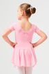 Short sleeved ballet leotard "Betty" with chiffon skirt, pink 2