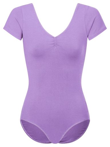 Damen Ballettanzug Fenja mit kurzen Ärmeln in lavendel