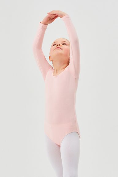 Long-sleeved ballet leotard "Lilly", ballet pink