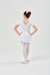 Short-sleeved ballet leotard "Betty" with chiffon skirt, white 3