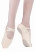 Ballet slippers "Charlie" made of linen, split leather sole, sand colour 4