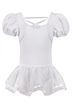 ballet leotard "Anita" with organza skirt, white 1