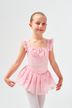 Straps ballet leotard "Mali" with chiffon skirt, pink 1