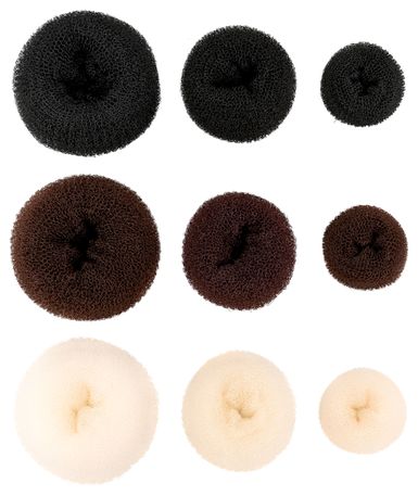 Bun cushion 6 cm, 8 cm, 9 cm, blonde, brunette, black