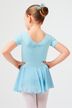 Short-sleeved ballet leotard "Betty" with chiffon skirt, light blue 2