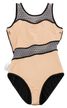 Sleeveless women's ballet leotard Bea with gold and black mesh inserts 7