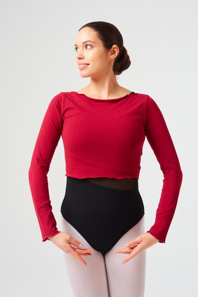 Damen Langarm Ballett Top Aylin