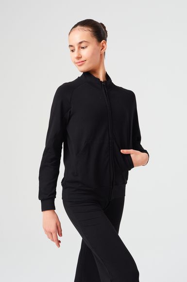 Ballet wrap jacket "Mandy", black