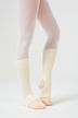 Wollweiße Ballett Stulpen, Rosa-Apricot farbene Ballettschuhe 7