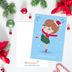 Postkarte Ballerina Weihnachten: Attitude Devant 2