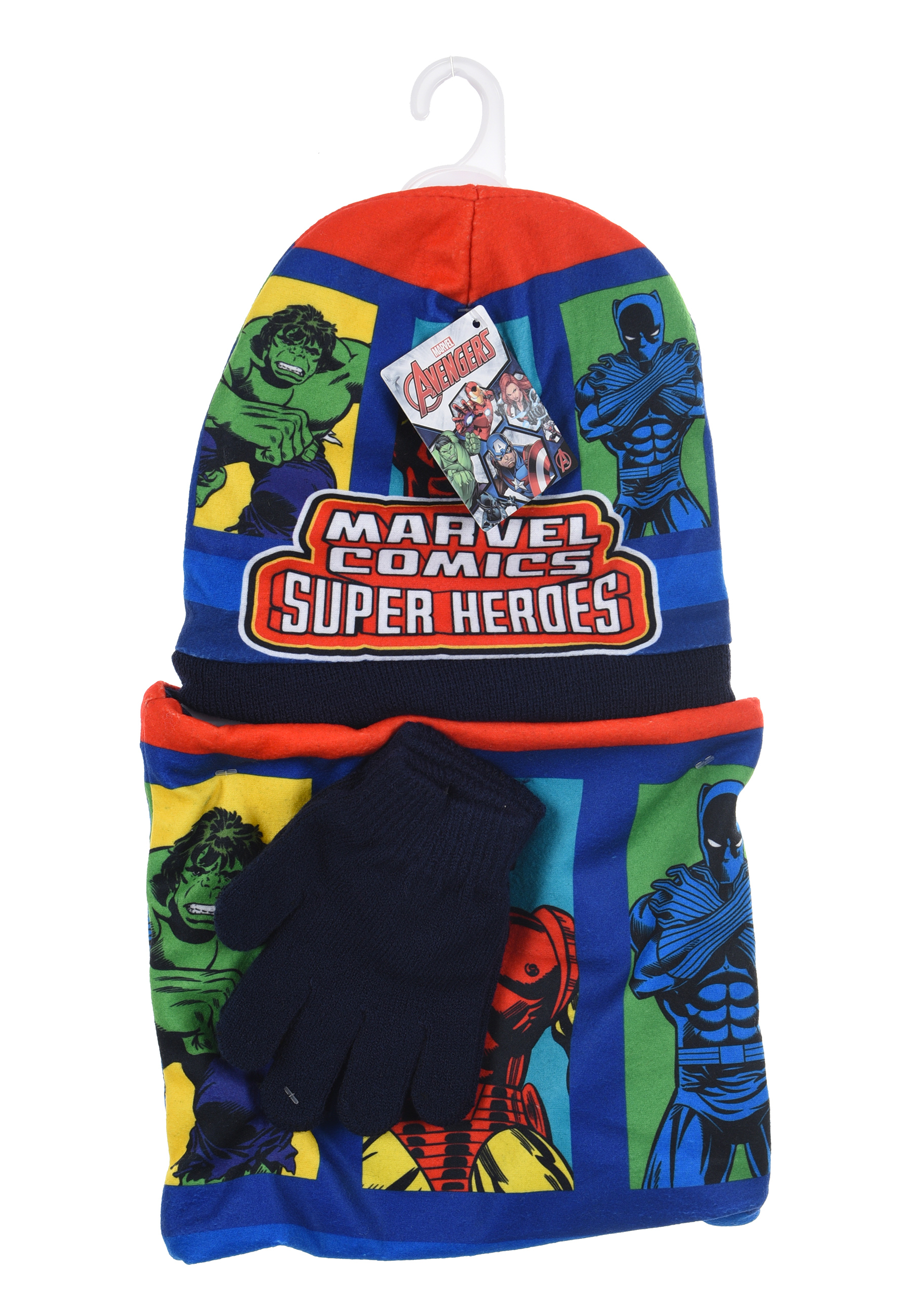 Avengers Hulk Iron Man Black Panther Kinder Jungen Winter-Set