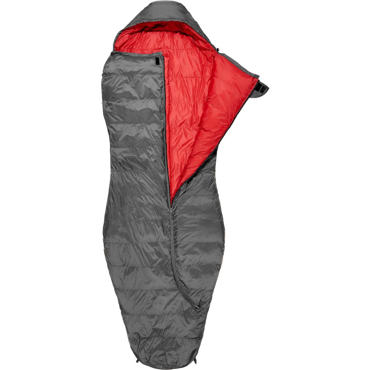 Trekker Pro x Schlafsack Mid Zip grau/rot | Seegler Outdoor