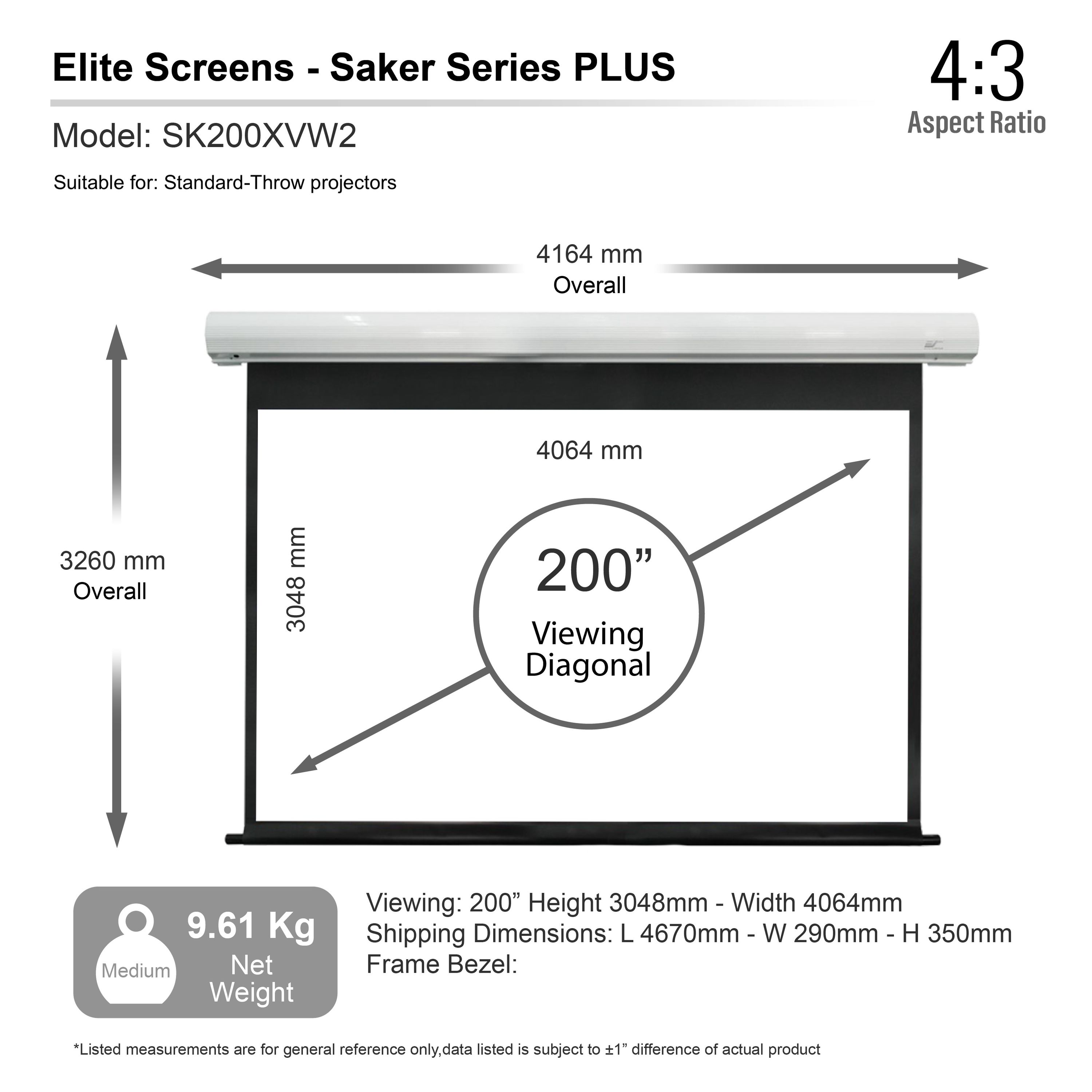 SAKER PREMIUM - ELECTRIC PROJECTION SCREENS | Elite Screens