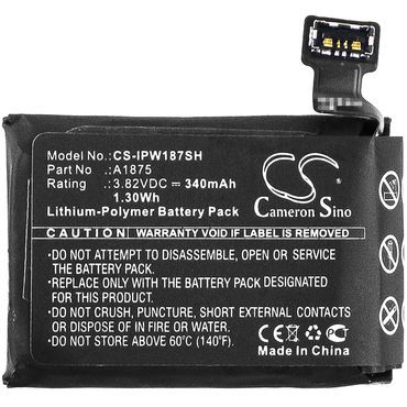 Akku Batterie Battery für Apple Watch Series 3 GPS 42mm ersetzt A1875  Ersatzakku Accu | Wigento