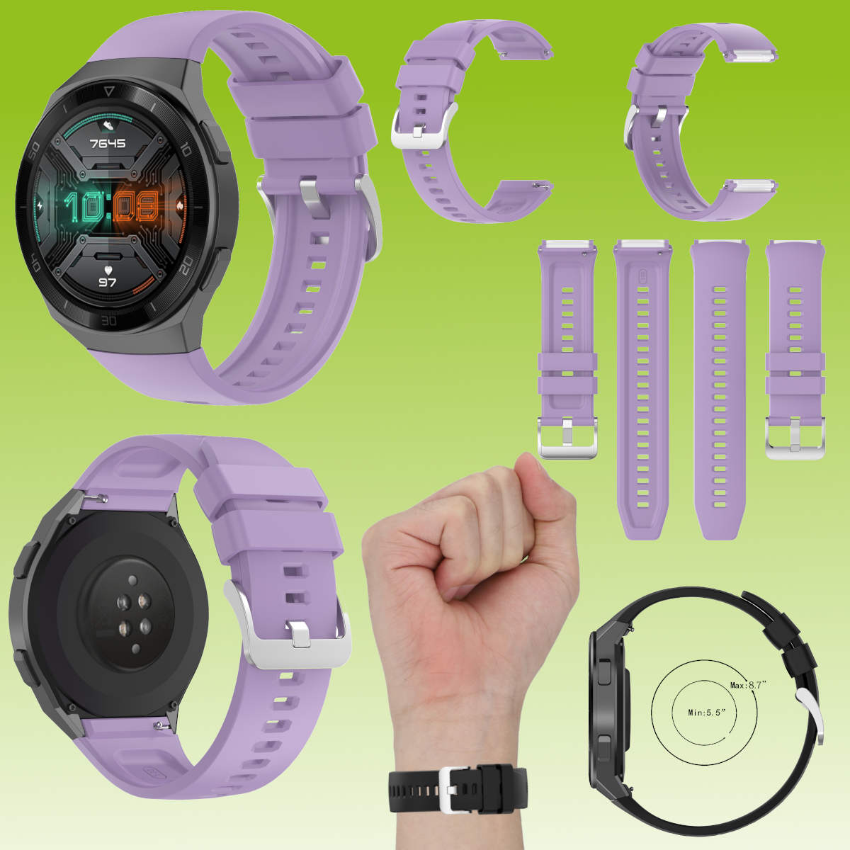 Hochwertiges Kunststoff / Silikon Uhr Armband für Huawei GT2E und GT2 Pro  Neu | eBay