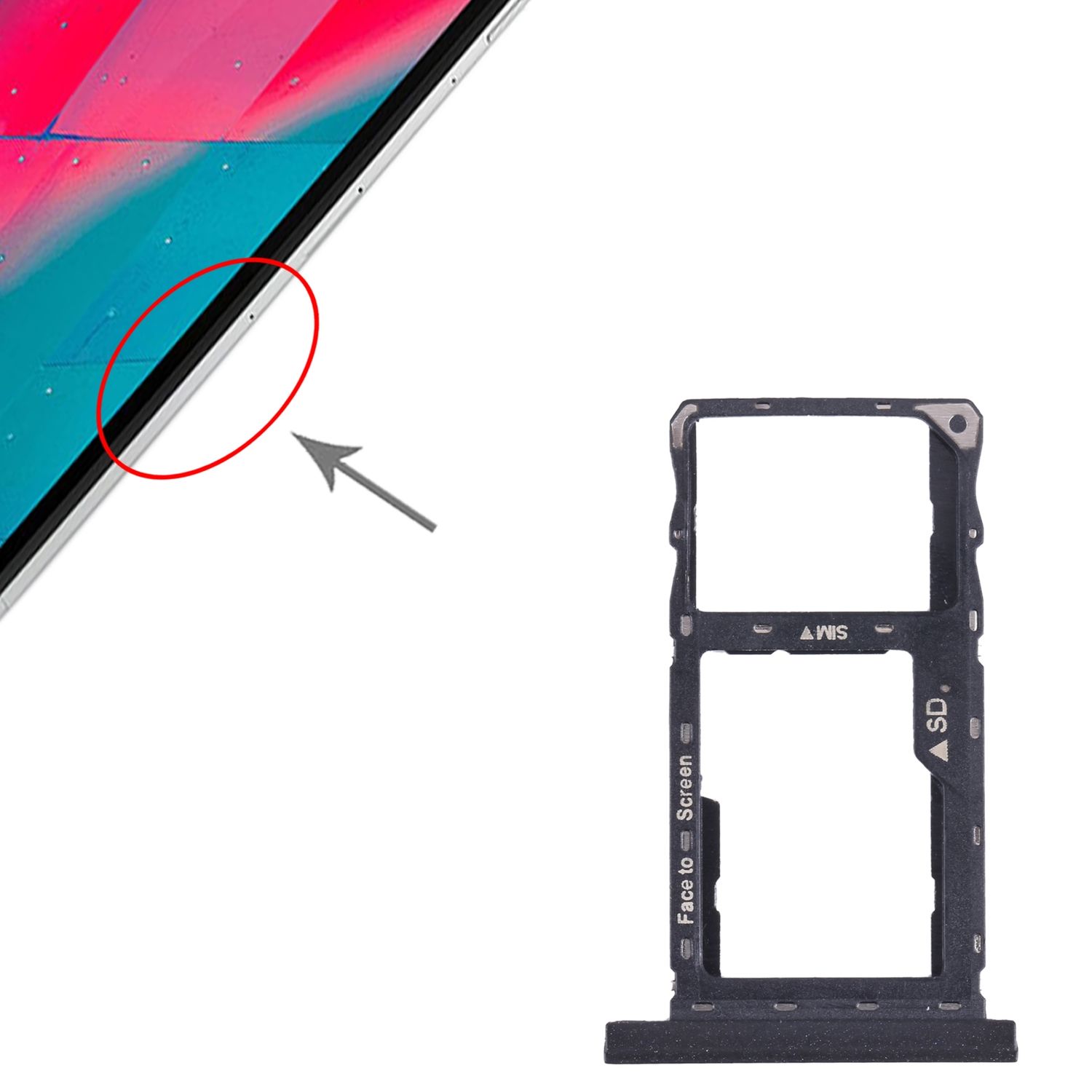 SIM + Micro SD Karten Halter Adapter Lenovo Tab M10 Ersatzteil 