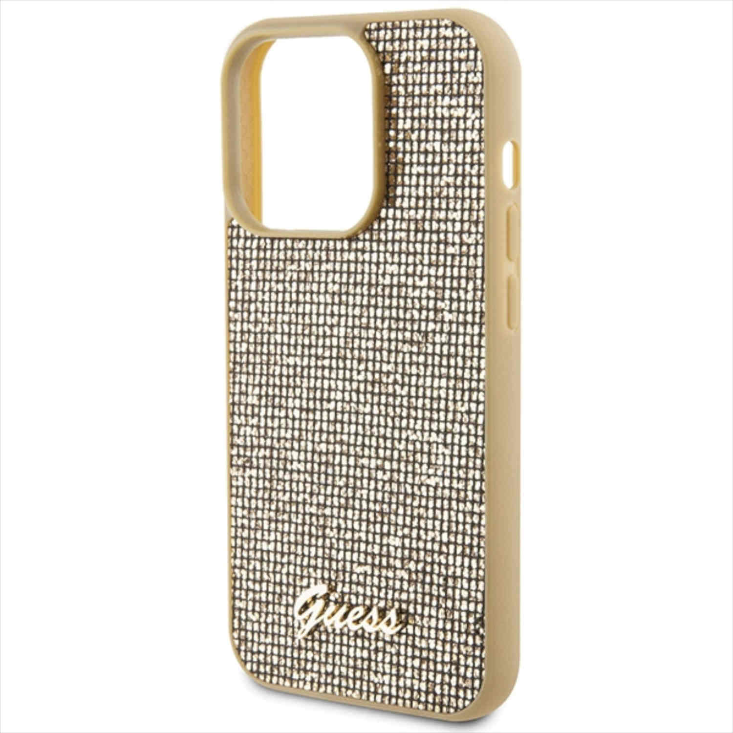 iPhone 15 Pro Max Guess Disco Metal Script Logo Cover