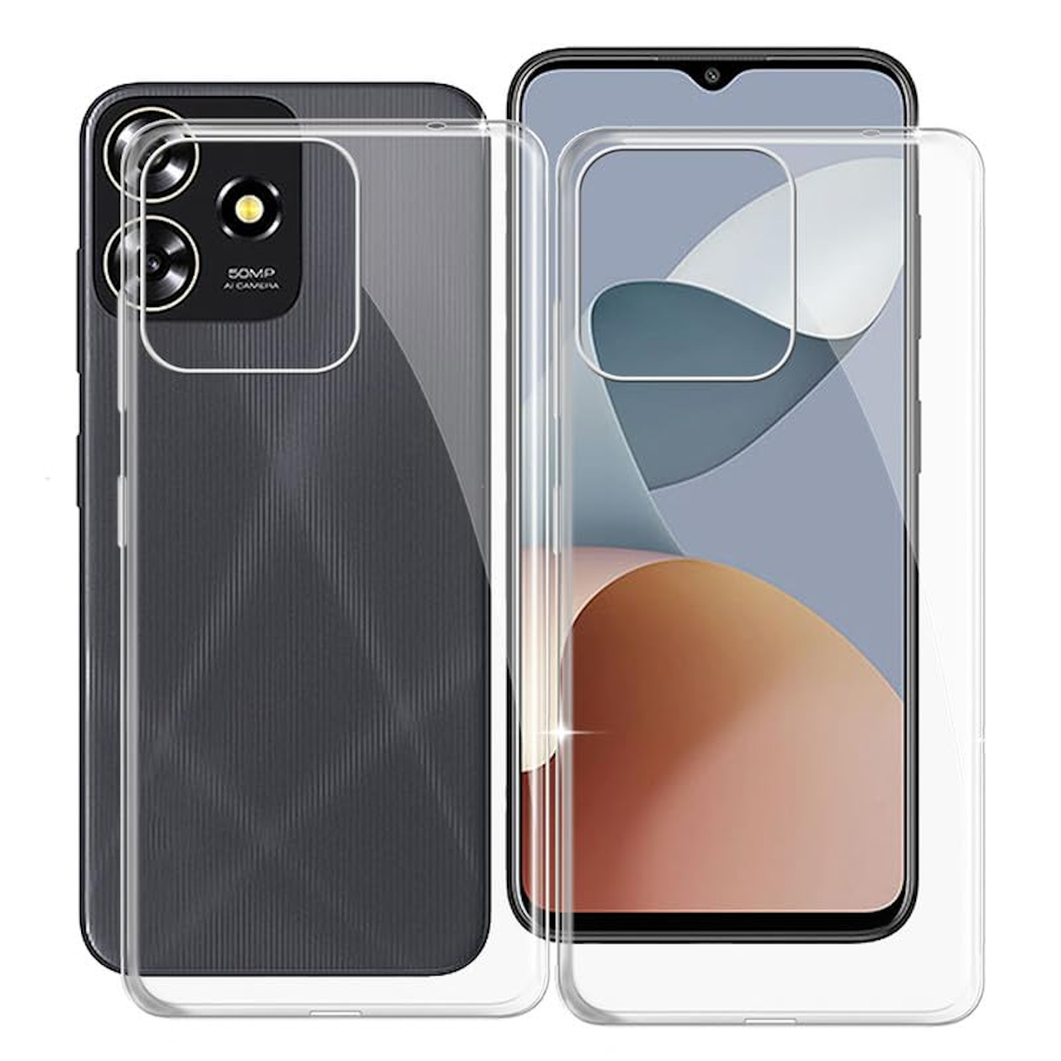 Für ZTE Blade A73 4G / V50s Axon 50 Lite Silikon TPU Transparent 