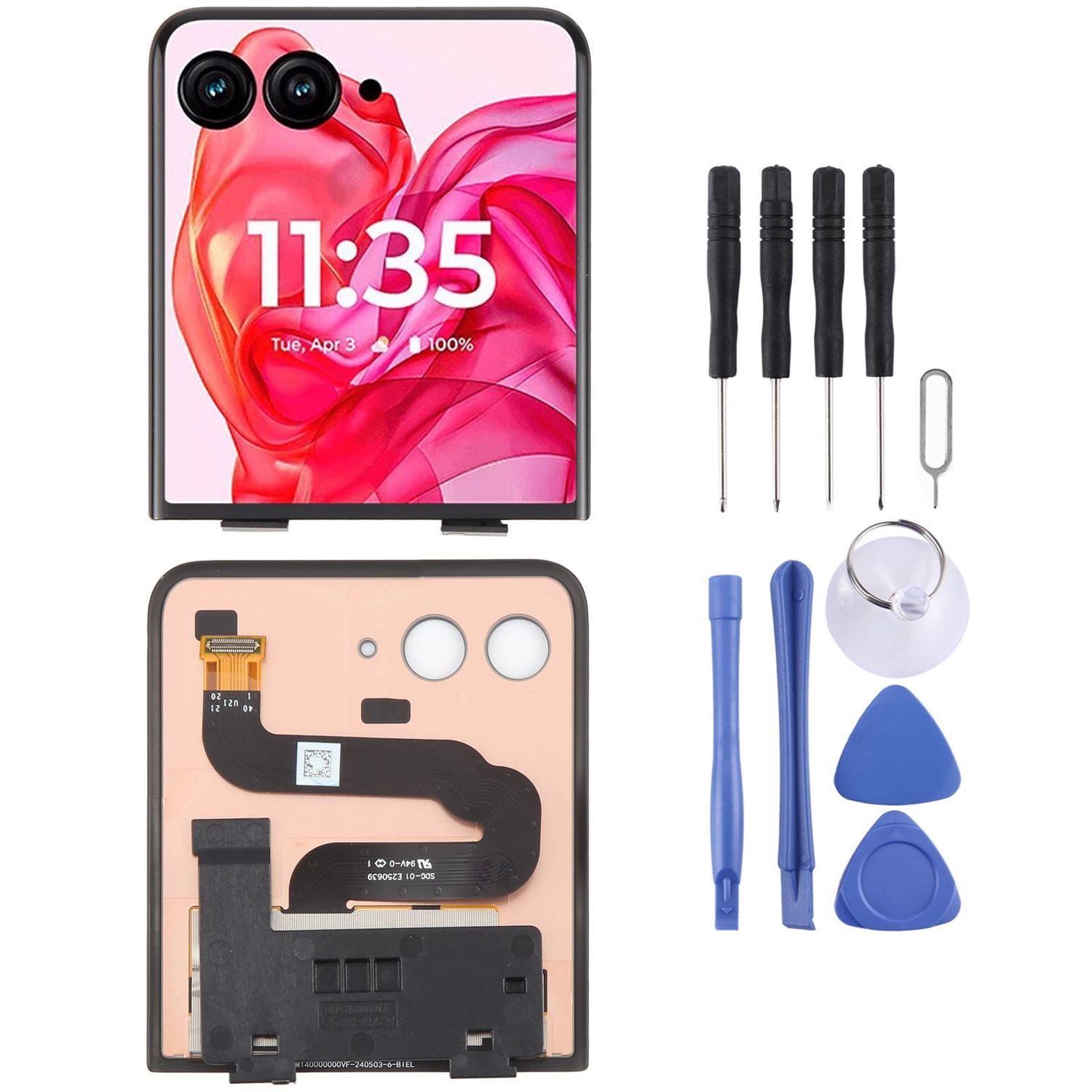 Für Motorola Razr 50 Ultra LCD Sekundärdisplay mit Touch