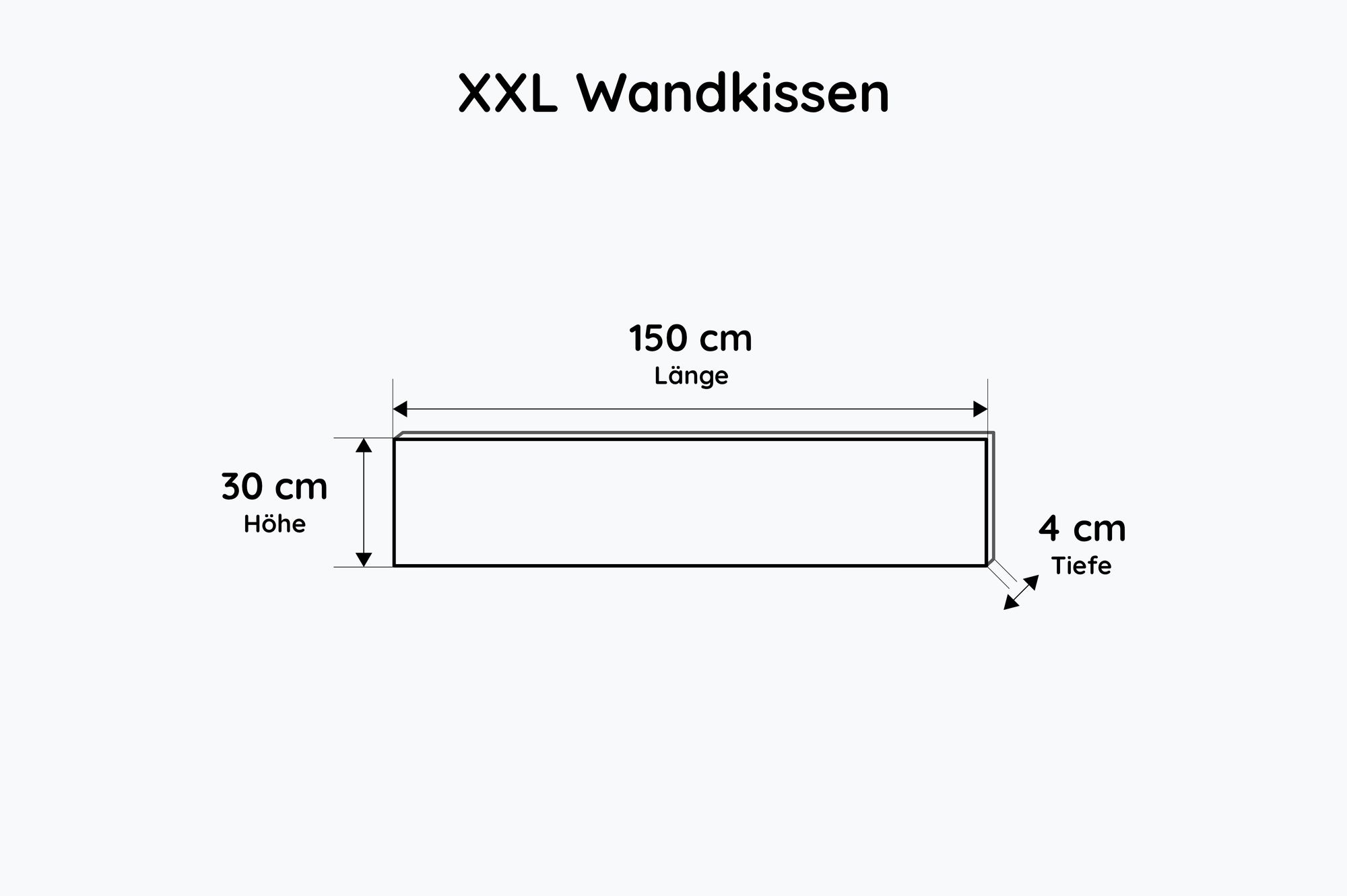 Lycce Wandkissen XXL Kunstleder taupe inkl. Montage-Set 150cm x 30cm - made  in Germany