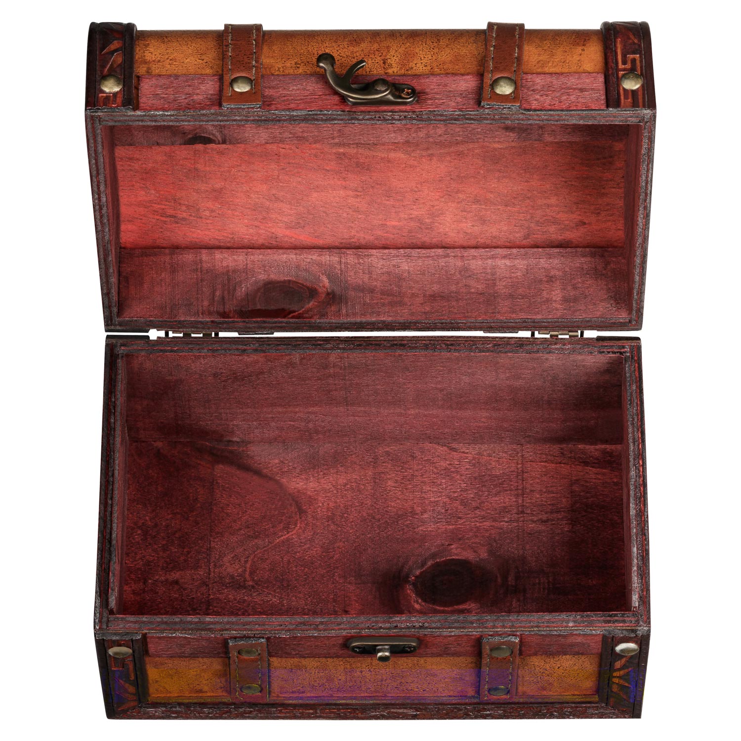 1PLUS Schatzkiste Schatztruhe Holztruhe Aufbewahrung aus Holz