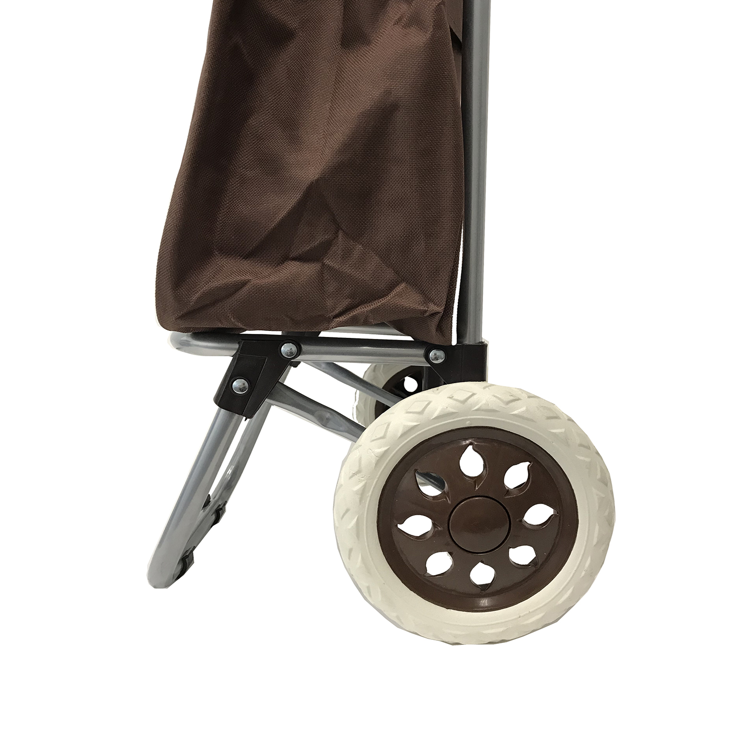 Einkaufstrolley Braun klappbar Treppensteiger Einkaufsroller mit Rädern