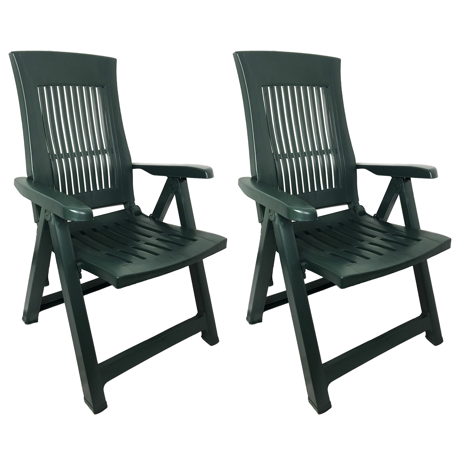 2 Stk. Klappsessel Klappstuhl Positionsstuhl 5-Pos. verstellbar