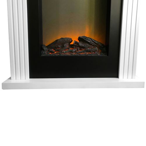 Luxus LED Elektrokamin + Kaminumrandung + Heizung 2000W + Gratis