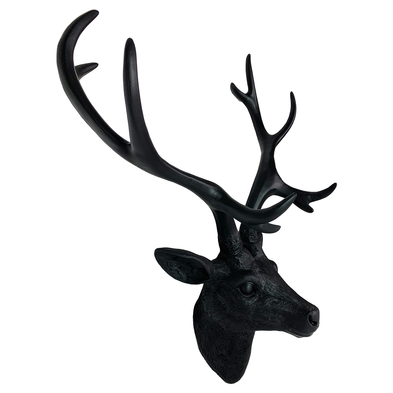 XL Hirschgeweih Geweih Hirschkopf 10-Ender 30x18x40cm Figur Skulptur Weiß