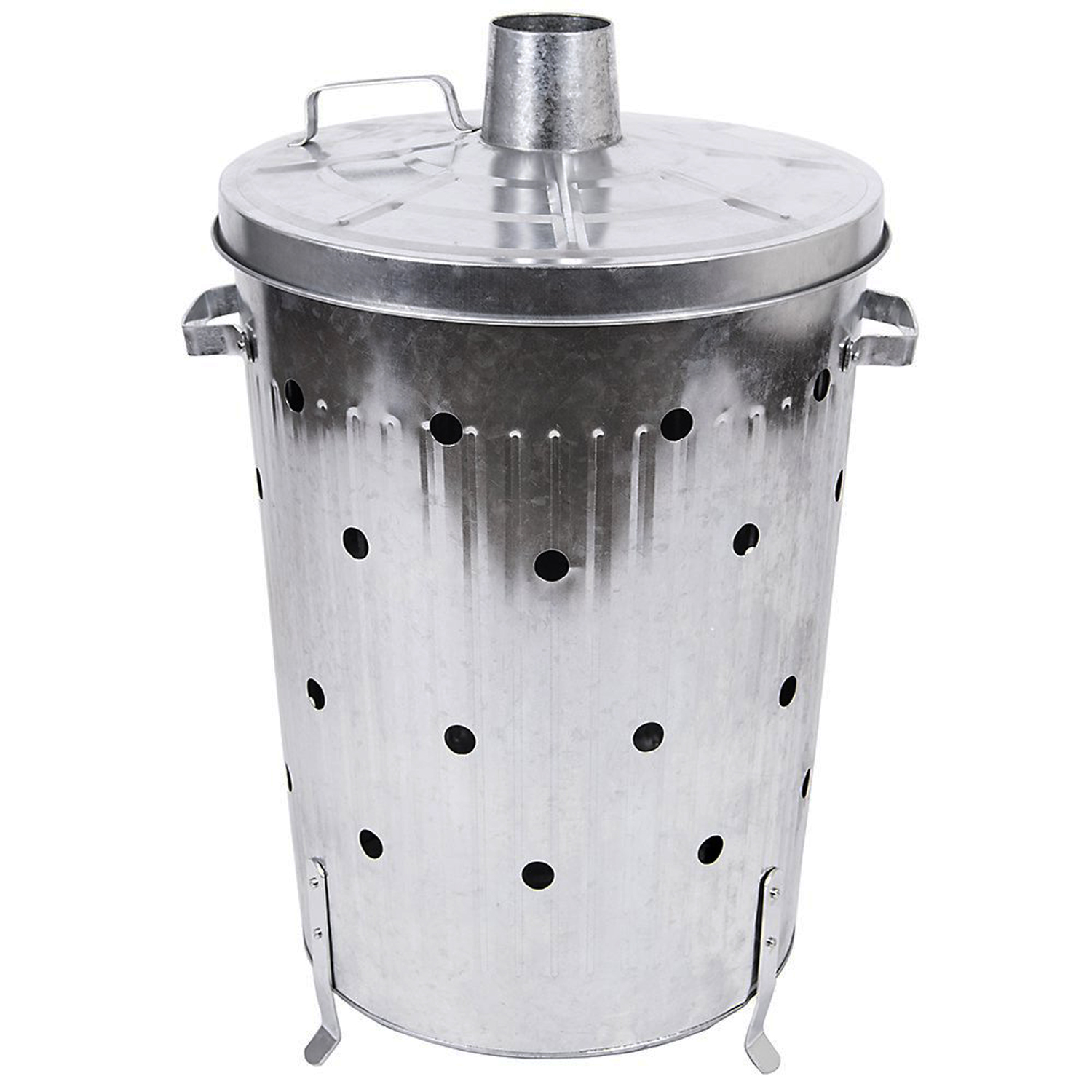 XL Feuertonne 75 L. verzinkt Feuerfass Verbrennungstonne Gartentonne