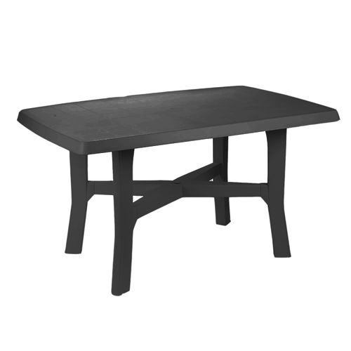 Mojawo Gartentisch 140x90cm Kunststoff Terrasse Anthrazit Balkon