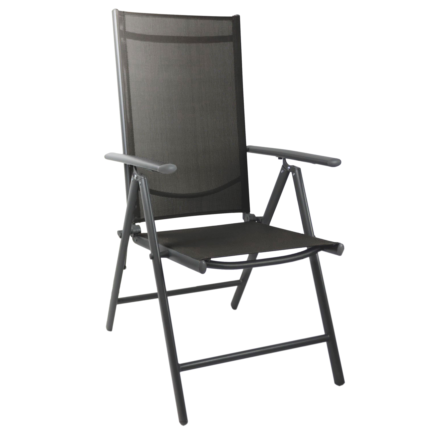 2 Stück Gartenstuhl Klappstuhl Hochlehner Alu - Textilen 7 Positionen