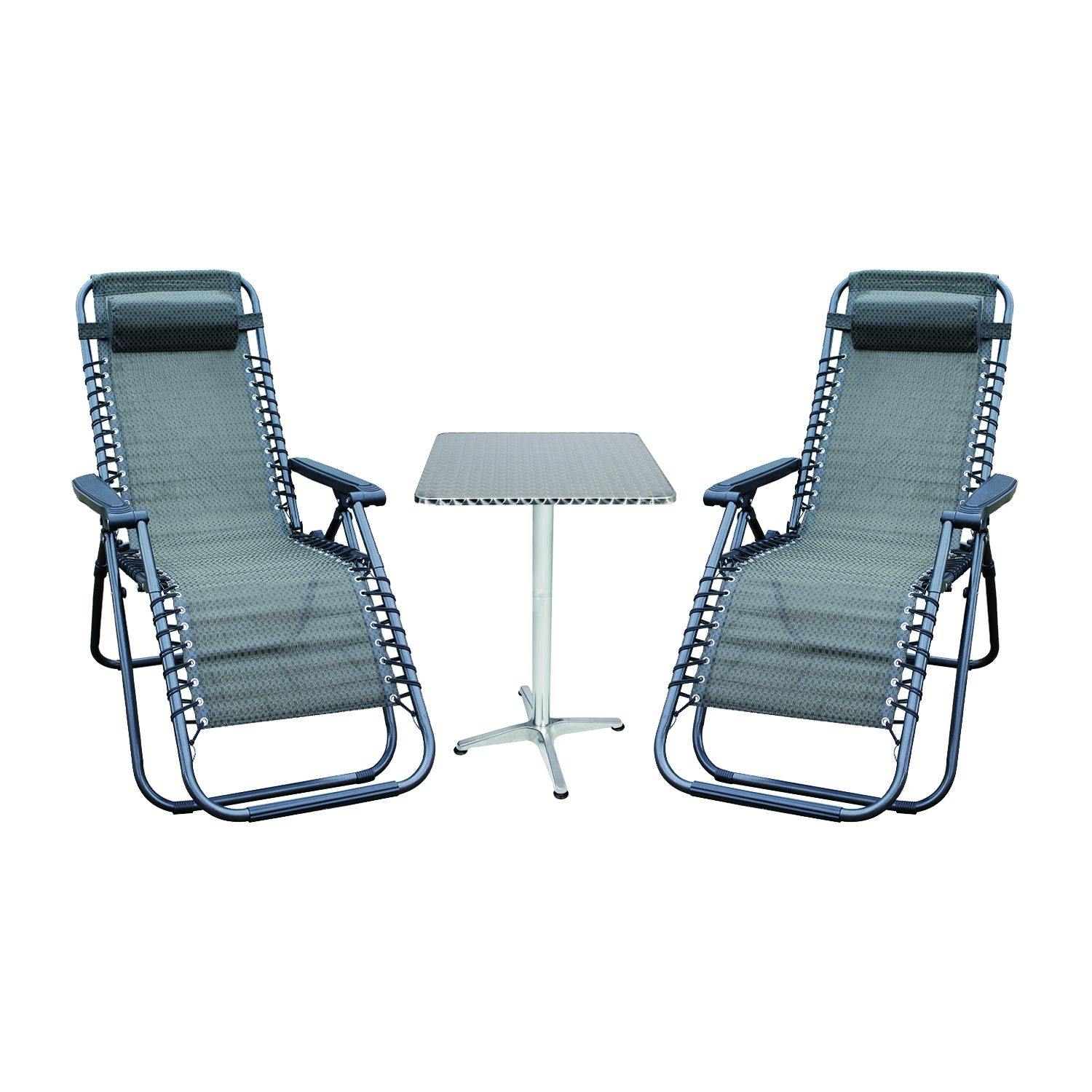 2x Klappstuhl Campingmöbel Strandmöbel Set Gartengarnitur Klapptisch