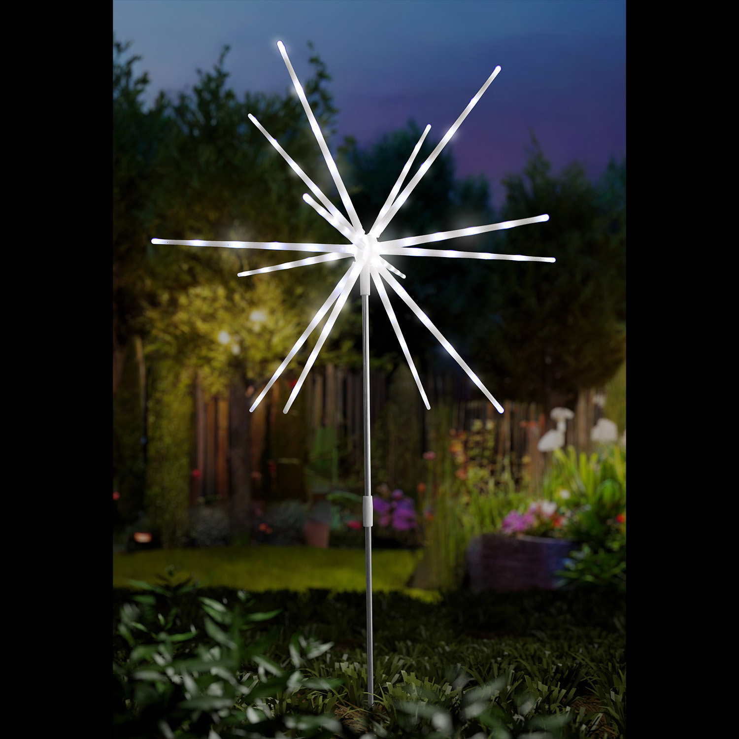 LED Weihnachtsstern Gartenstecker Auen kaltwei DIA 50xH95cm Batterie |  eBay.de