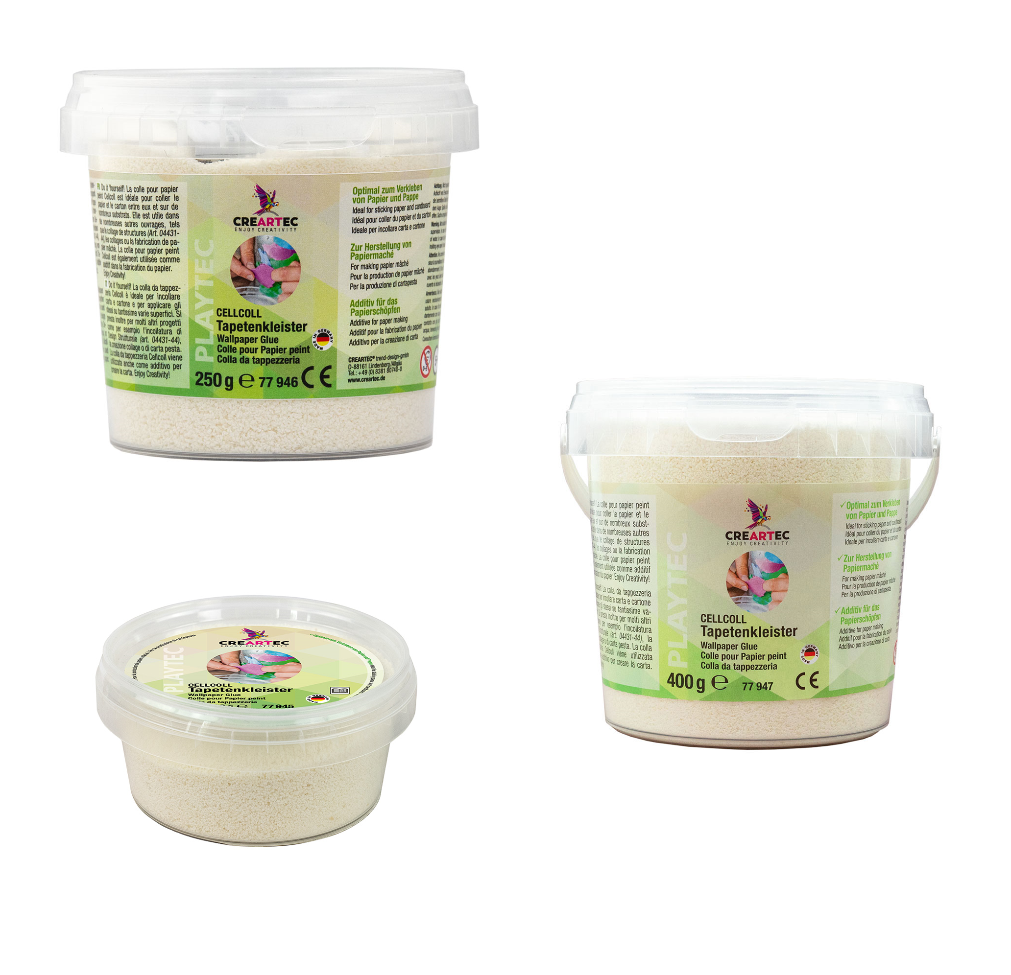 CREARTEC Cellcoll Tapetenkleister - Universal Kleber Für Bastelarbeiten & Tapeten