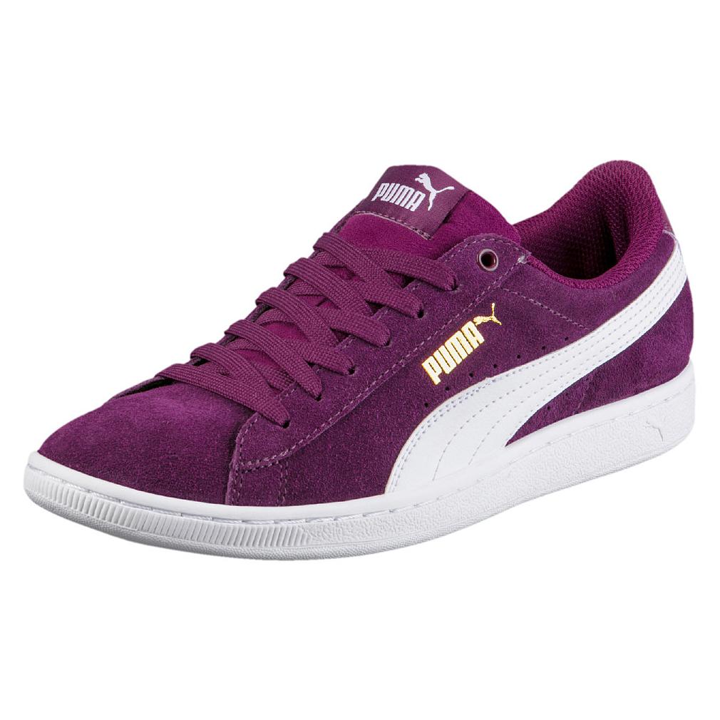 Puma Vikky leather Sneaker Damen Schuhe 362624 18 lila Sneaker