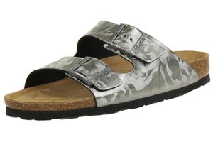 Rohde Alba 5614 Damen Hausschuhe Sandale Pantolette Altsilber
