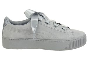 Puma Vikky Platform Ribbon S leather Sneaker Damen Schuhe 366418 02 grau