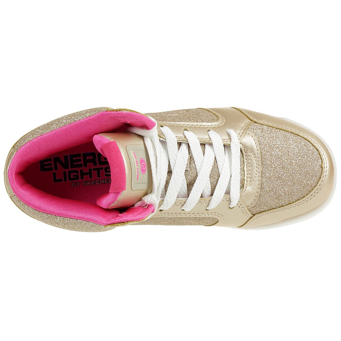 Gold Skechers Energy Lights Glitter Glow Skechers Light Up Rose