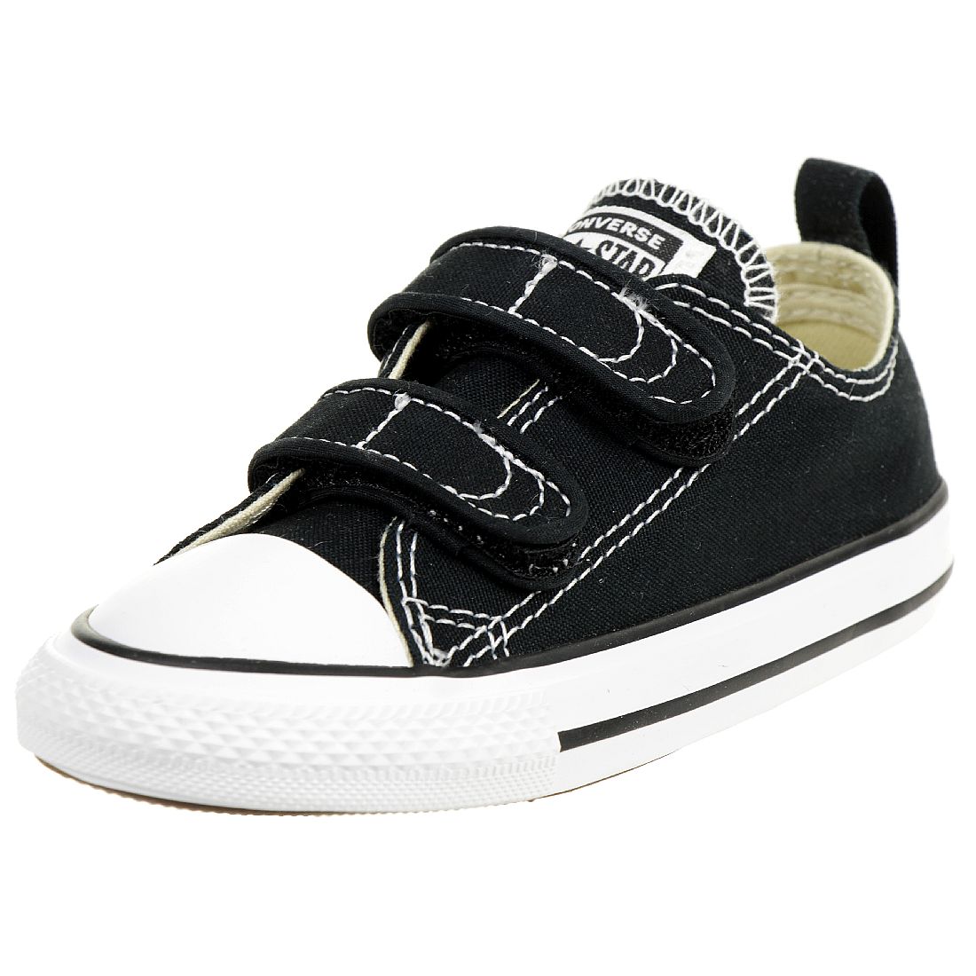 Converse Chucks Kinder Wie Fallen Sie Aus Converse CT 2V OX Chucks Kinder Sneaker Klett canvas schwarz 7V603C