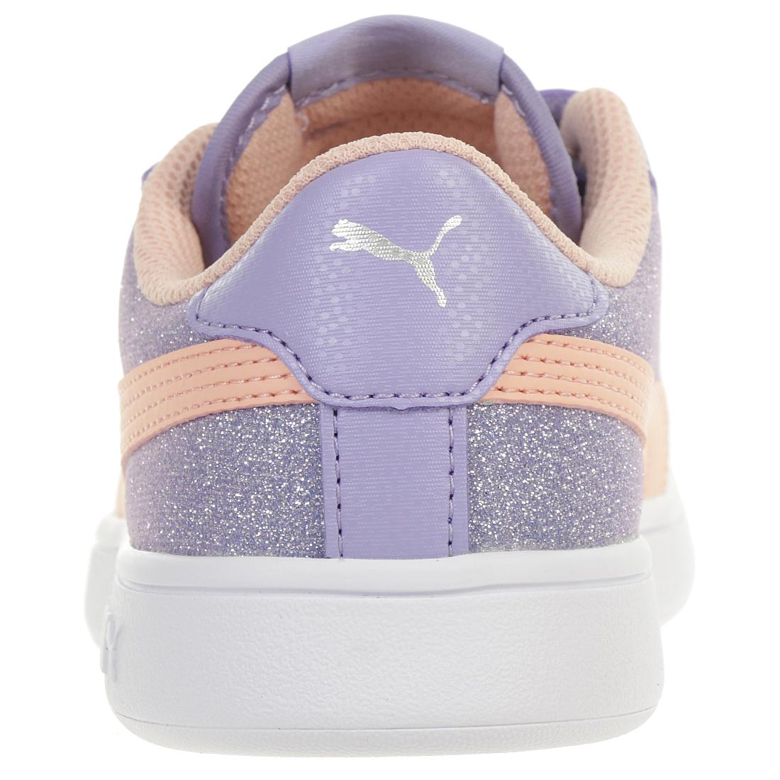 Puma Smash v2 Glitz Glam V Inf Glitzer Junior Mädchen Schuh Klett