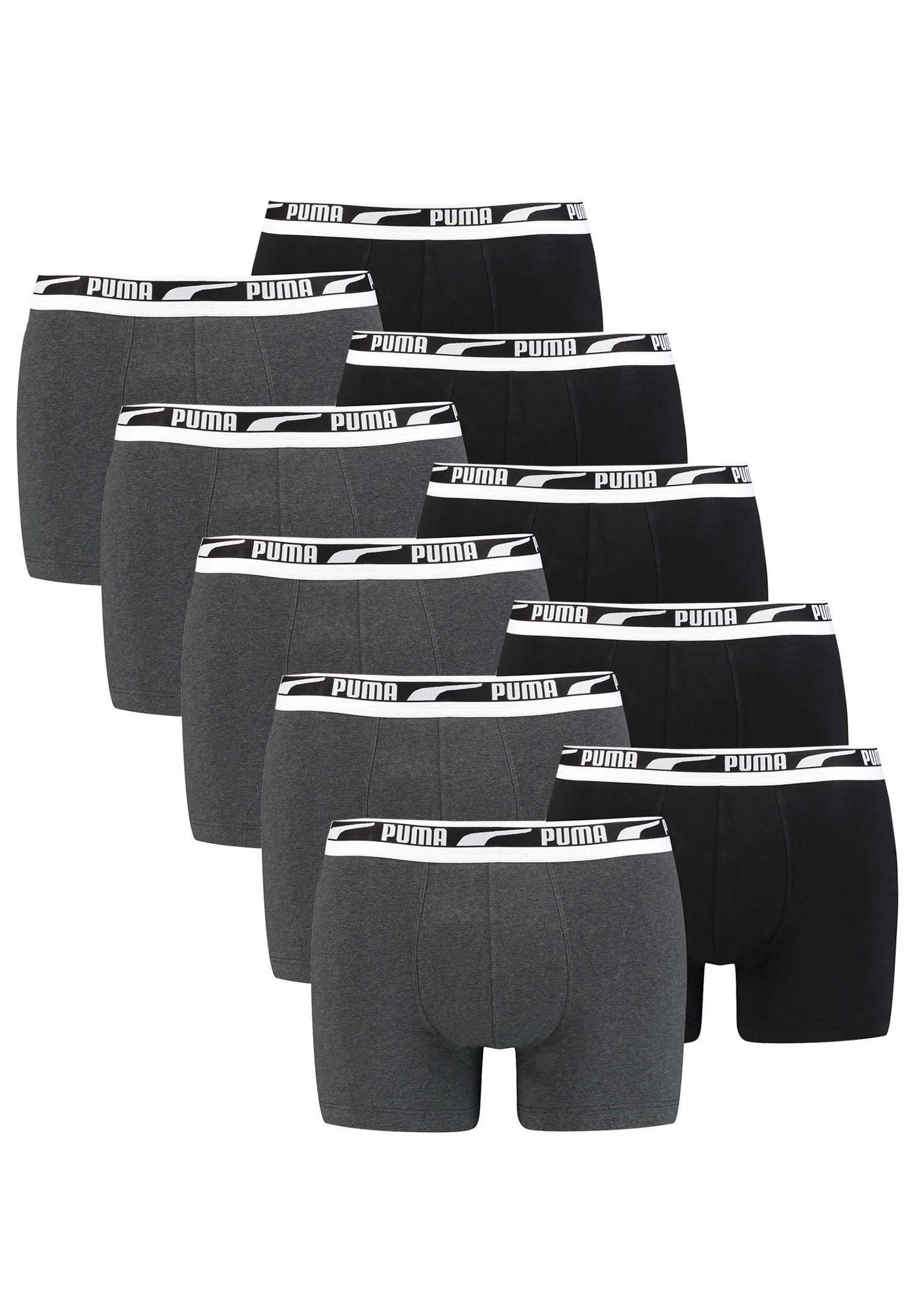 Мужские трусы-боксеры Puma Herren Boxer Unterhose с несколькими логотипами Unterwäsche, 10 шт. 