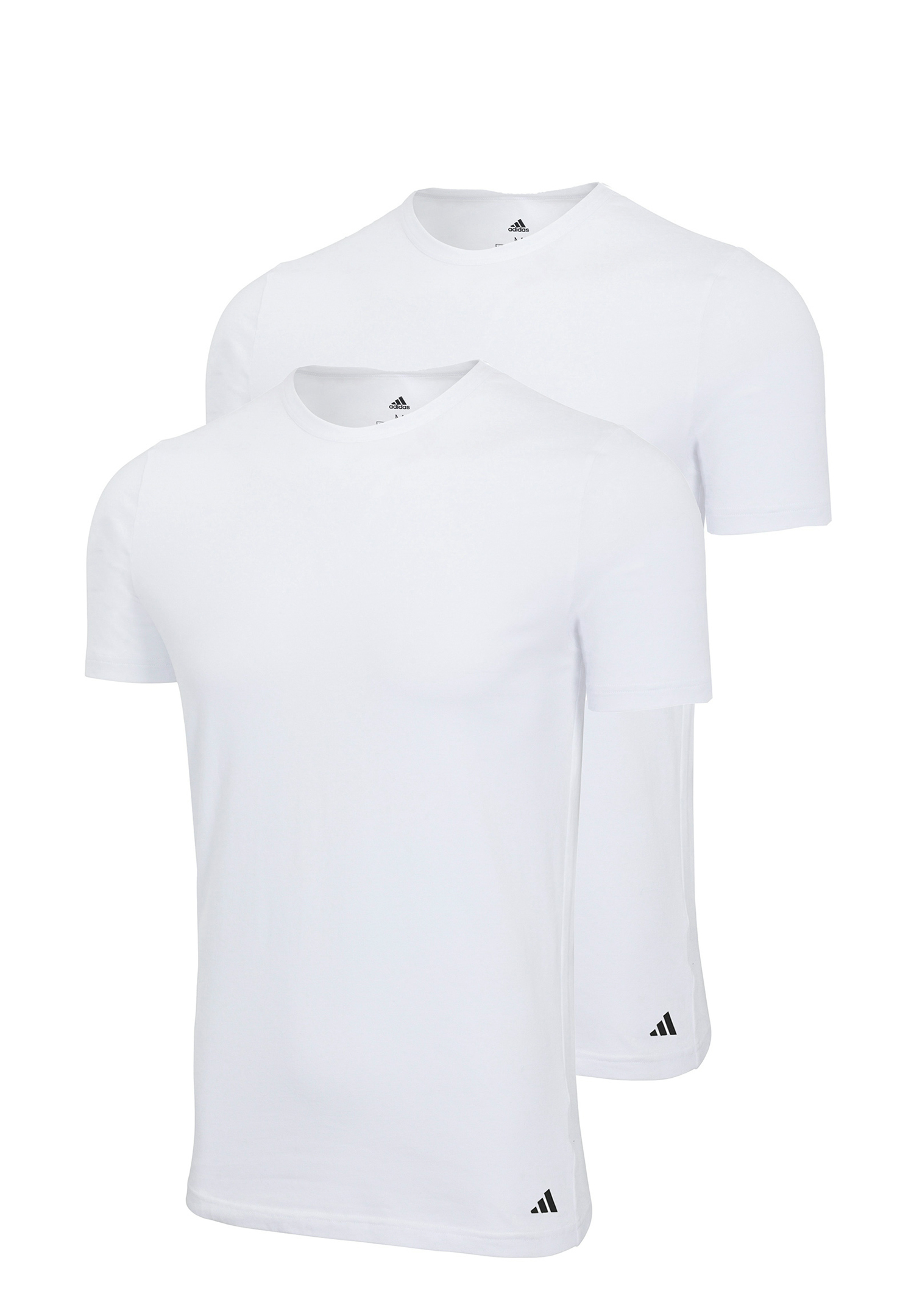 Комплект из 2 футболок adidas с круглым вырезом горловины и надписью Herren Unterhemd Rund Ausschnitt Baumwolle
